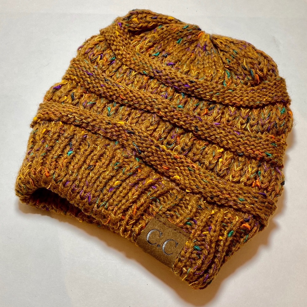 C.C beanie ponytail winter hat